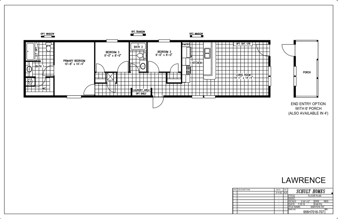 The LAWRENCE 7016-707 Floor Plan