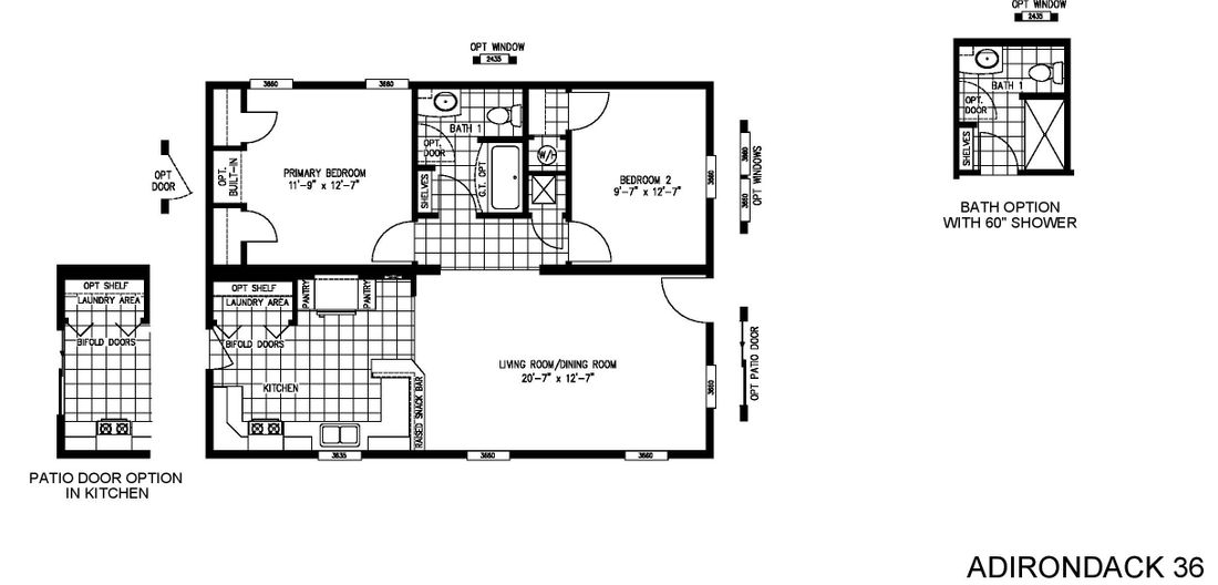 The ADIRONDACK 3628-236 Floor Plan