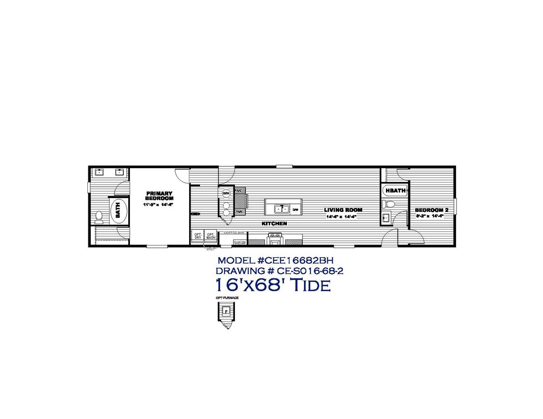 The TIDE 7216-1668 Floor Plan