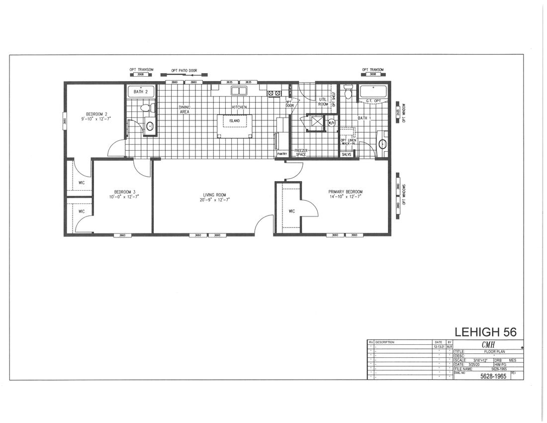 The LEHIGH 5628-1965 Floor Plan