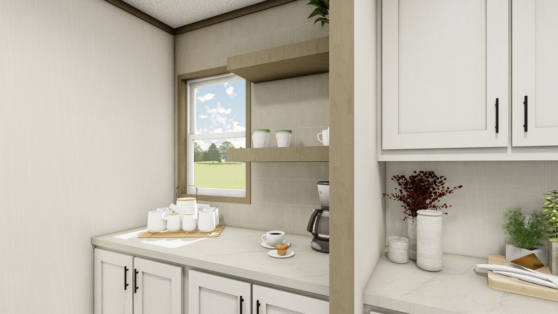The VOYAGE Kitchen. This Manufactured Mobile Home features 3 bedrooms and 2 baths.